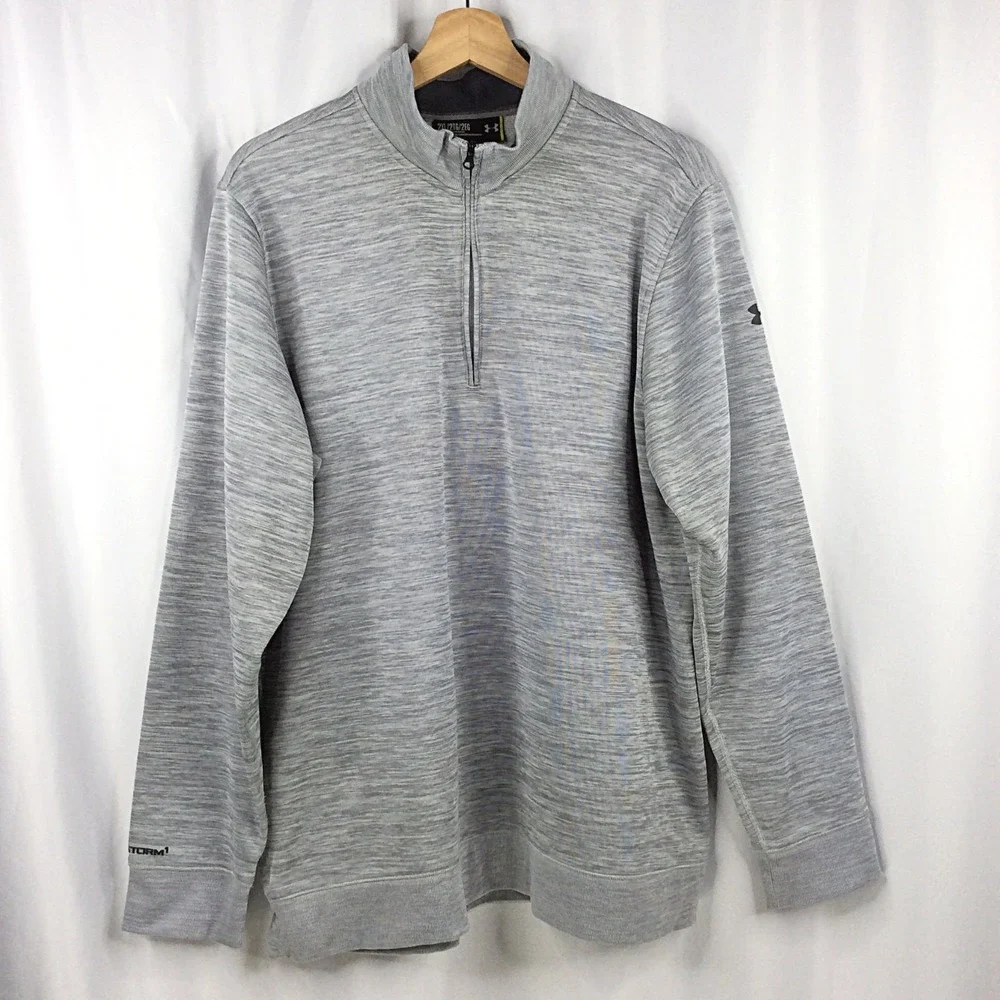 Under Armour 1/4 Zip Storm1 Pullover Sweatshirt Men's Size 2XL Loose Fit Gray